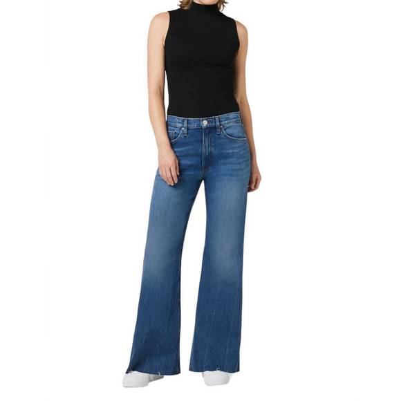 NEW HUDSON jodie high rise flare jean in blue water